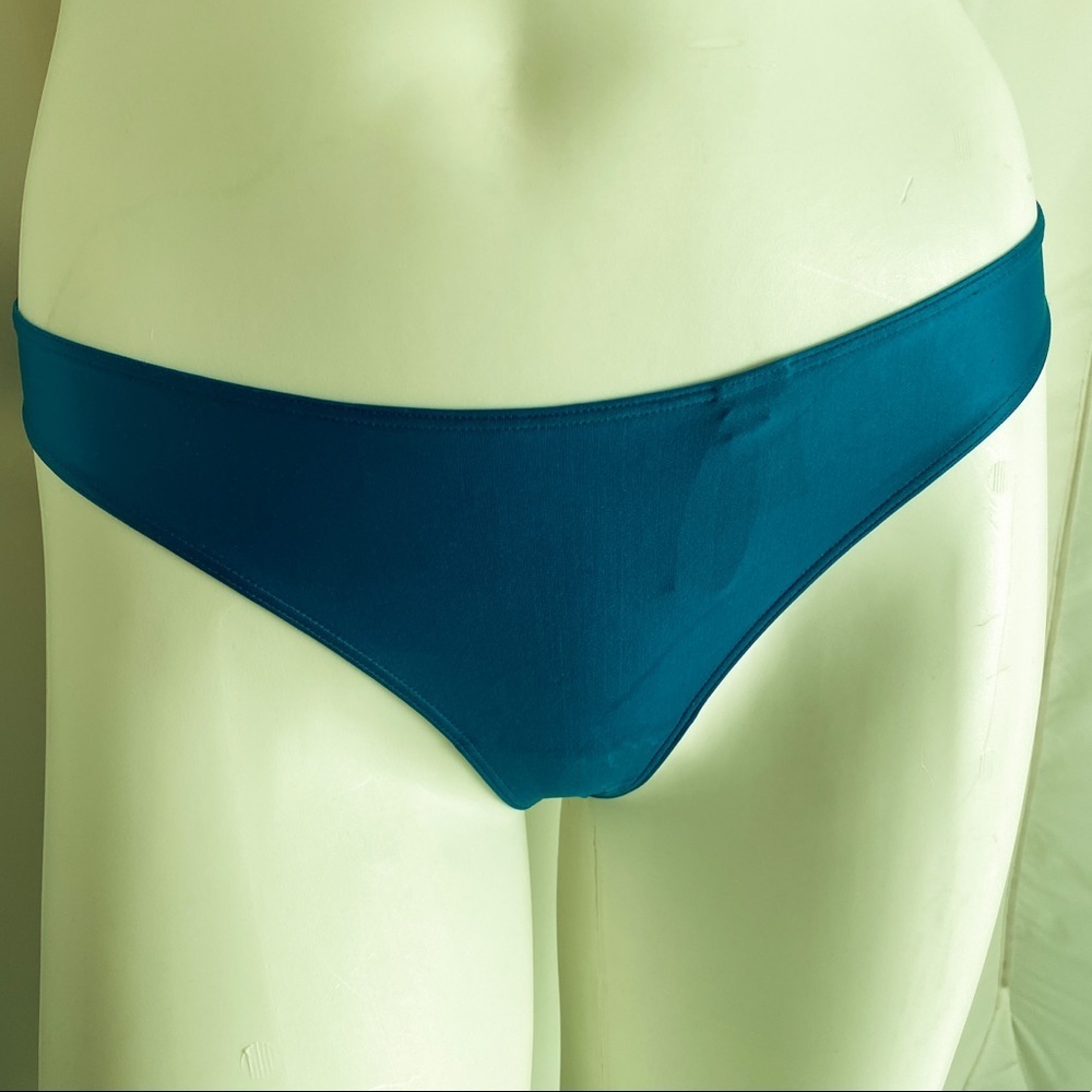 Victoria’s Secret teal satin cage v-string thong